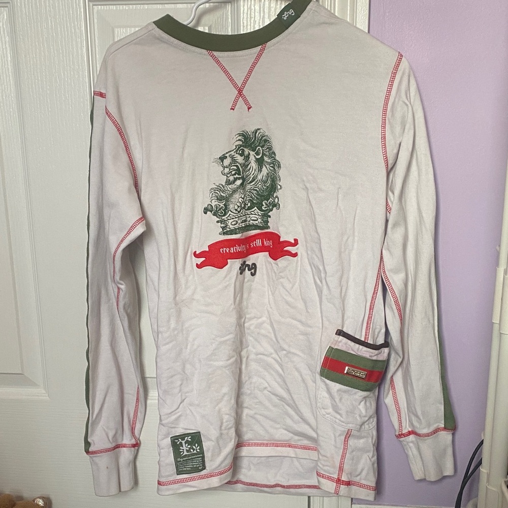 LRG White Shirt with Green and Red Graphic